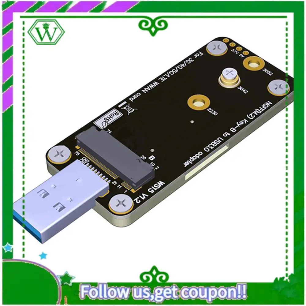 

Надежная карта адаптера M.2 NGFF Key B к USB 3.0 с двумя слотами для SIM-карт, поддержка модуля 4G/5G/LTE, для тестирования адаптера модуля WWAN