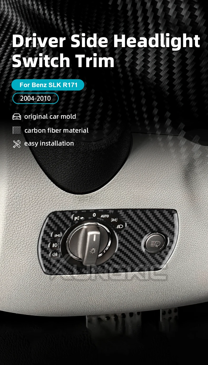 Echte weiche Kohlefaser für Mercedes Benz SLK R171 2004 2005 2006 2007 2008 2009 2010 Kit erhältlich Aufkleber Trim Zubehör – Detail 1