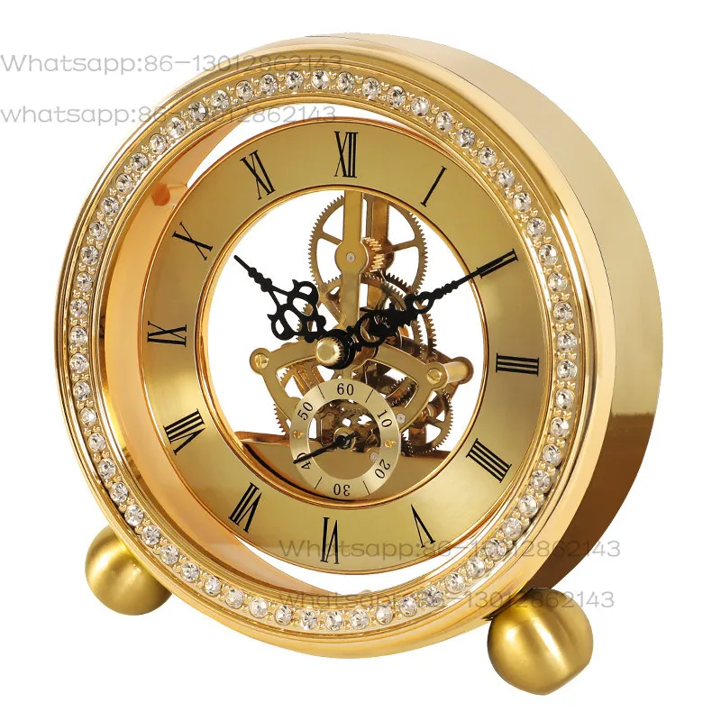 

High-grade brass desktop clock desk clock living room desktop entrance clock ornament