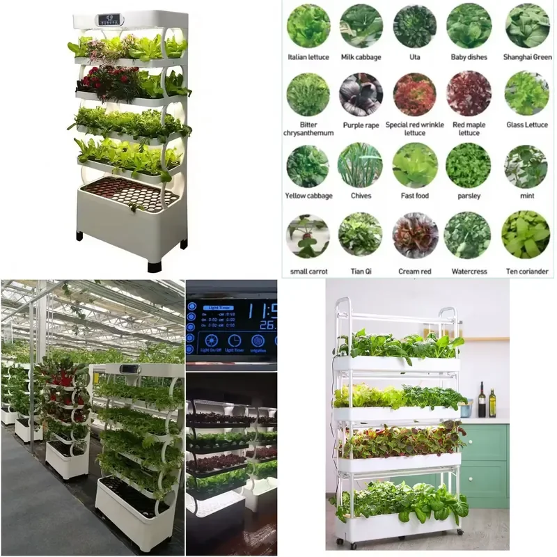Automatic Smart Hydroponic Herb Garden Self-watering Planter Indoor Planting System With Led Lights for Portable Smart Garden
