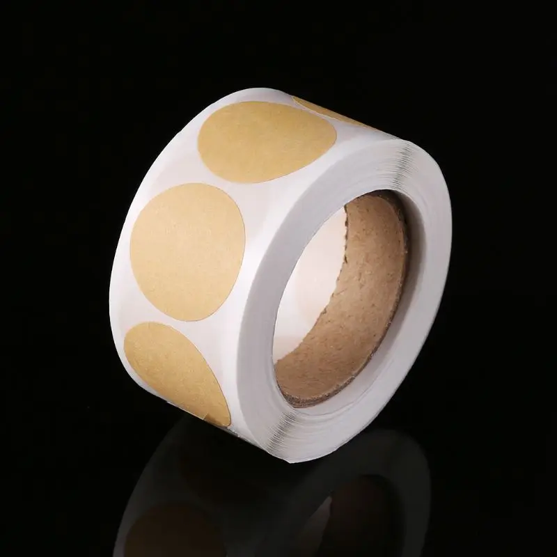 Kraft Paper Round Label Blank Sealing Sticker 500pcs/roll Vintage Decals Tag for Bakery Bread Dessert Wrapping Box