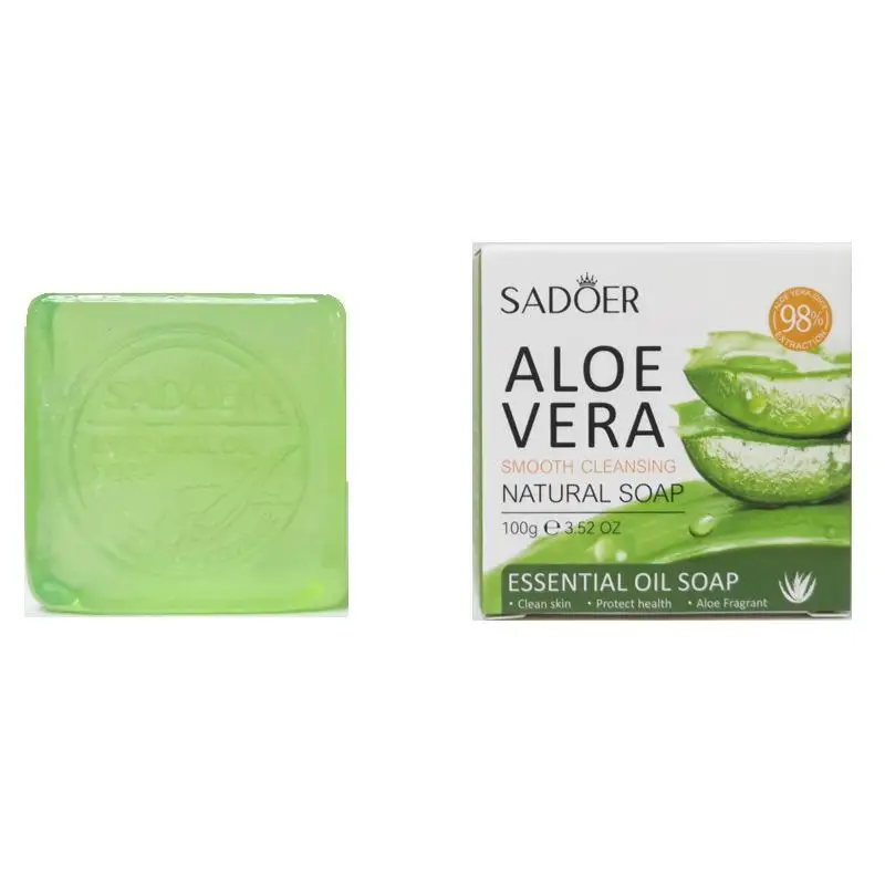 

New SADOER Aloe Facial Soap Face Wash Foam Facial Cleanser Moisturizing Firming Hydrating Oil Control Body Bathing Handmade Soap