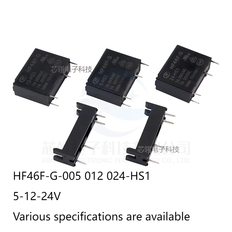 HF relayHF46F-G-005 012 024-HS1 7A250VOne group usually open 4Pin 5/12/24V