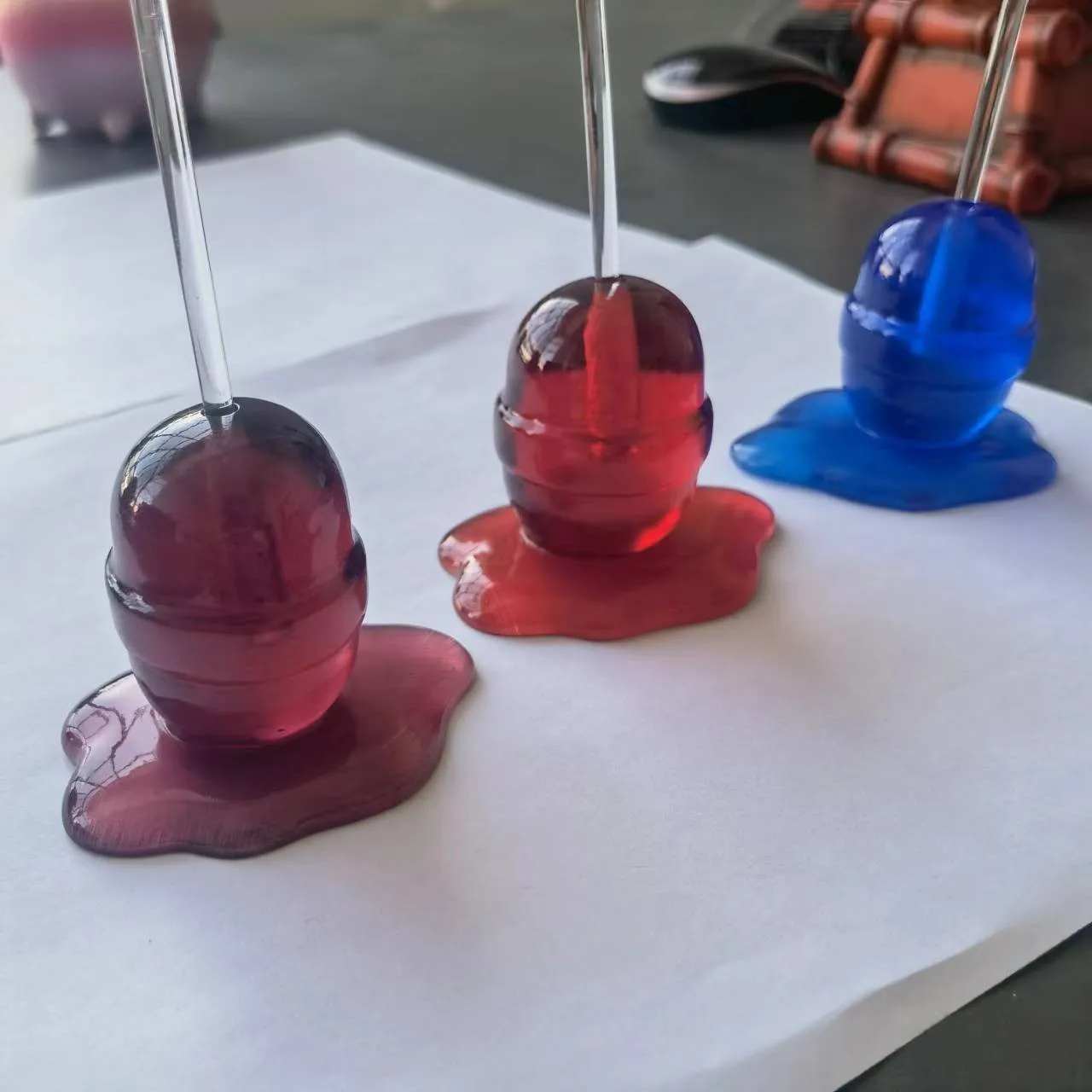 Colorful Melting Ice Cream Model Ornament Realistic Artificial Lollipop Resin Decoration Crafts For Home Decoration view 5