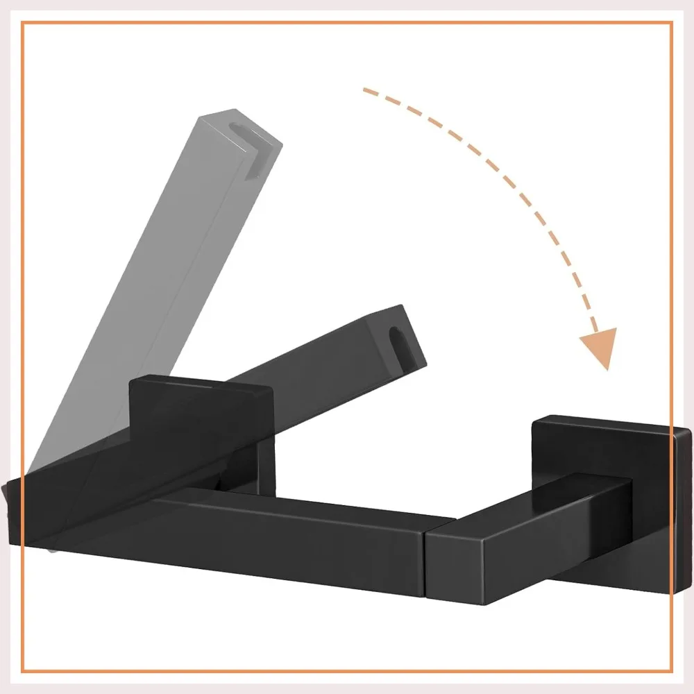 

Wall Mounted Toilet Paper Holder Post Pivoting Square Tissue Roll Hanger for Bathroom Commercial Dispenser