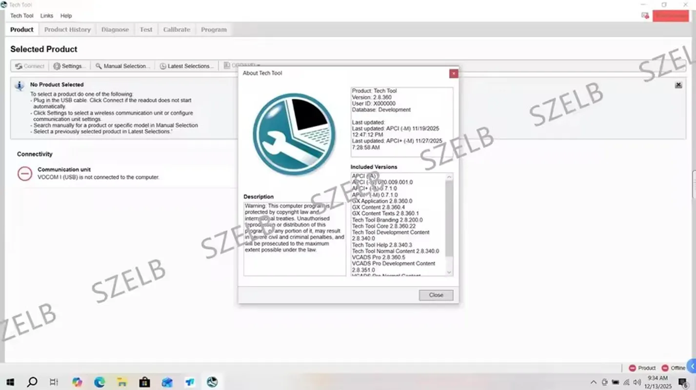 2026 Newest Diagnostic Tool Vocom Advanced PTT Technology Techtool 2.8.241 ACPI +2024.1 UD EWD Truck Software +Techtool2.8.360