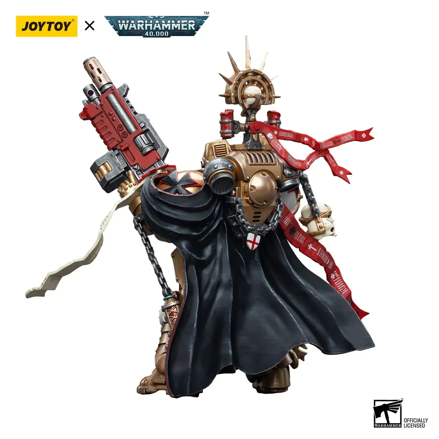

In Stock JOYTOY 40k Action Figures Anime 12.4CM Black Templars High Marshal Helbrecht 1/18 Collection Model Toys Gift