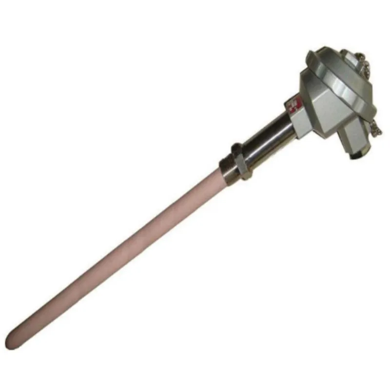PT RH Thermocouple Sensor With Thermowell For Porcelain Furnace