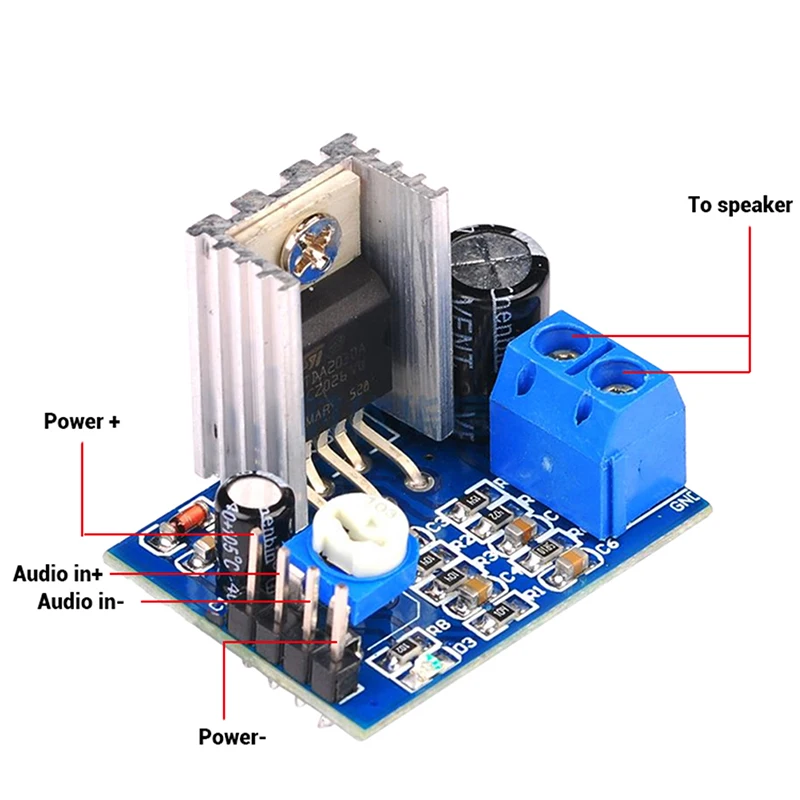 TDA2030A Audio Amplifier Module Power Amplifier Board AMP 6-12V 1*18W