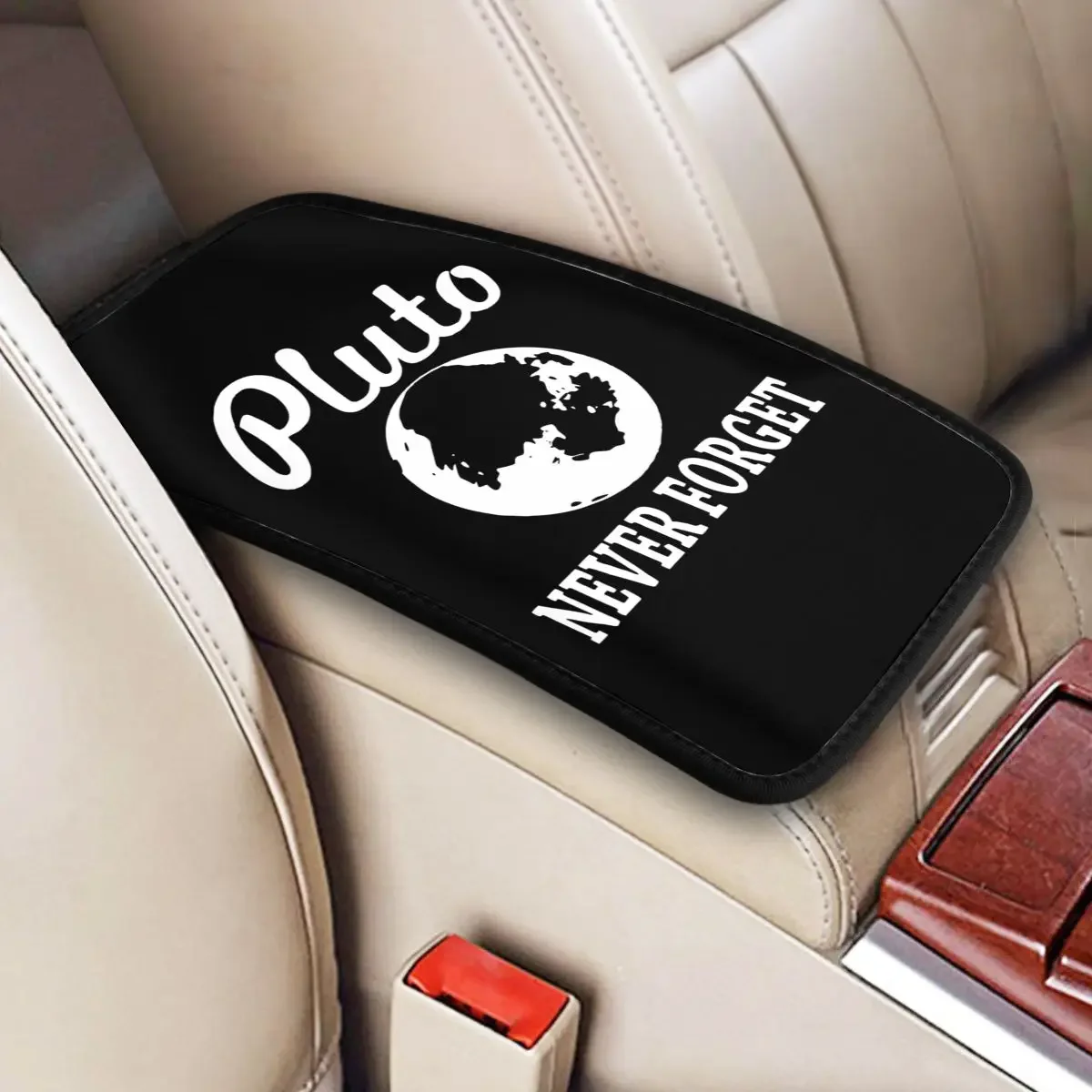 Never Forget Pluto Astrological Lover Center Console Cover Pad for Cars Auto Interior Armrest Cover Mat Storage Box Cover