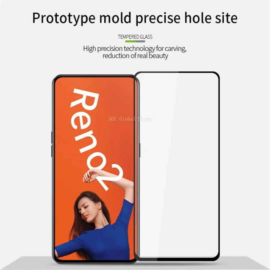 Full Coverage Screen Protector Glass ON OPPO Reno 5 Pro 6 7 SE 5G 2 3 4 Pro Tempered Glass for OPPO Reno 7 2Z 10X Zoom A92 A31