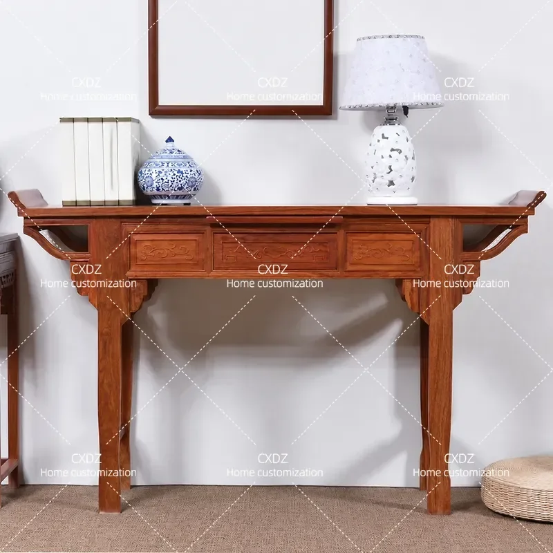Rosewood Solid Wood Central Hall Table Chinese Style Shrine Buddhist Niche Table Fragrance Incense Case Furniture