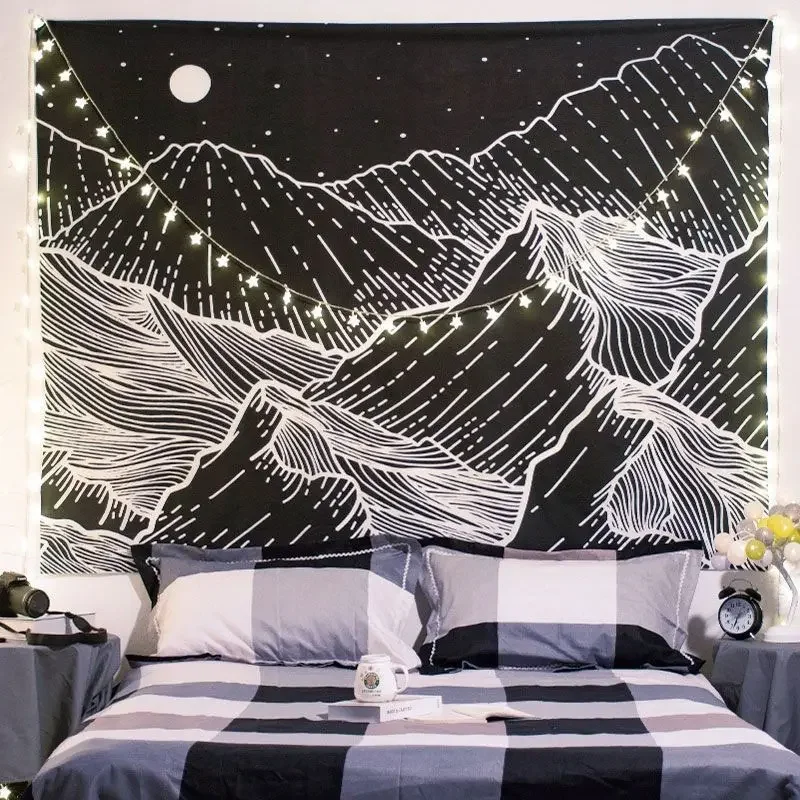 

Фоновая ткань ins подвесная ткань настенное крепление фото украшение ткань прикроватная настенная Ткань Гобелен для спальни