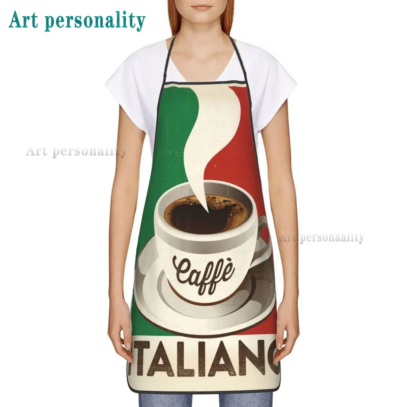 Italy Flag Cartoon Chef Pizza Apron Theme Cooking Chef Work Shop Women Men Adult Girl Kid Weavers Baking BBQ Grilling Kitchen