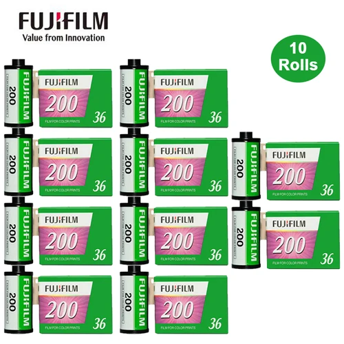1/3/5/10 rollos Fujicolor 200 Color 35mm película Fujifilm 36 Exp por rollo para cámara de formato 135 película H35/M38/M35/H35N