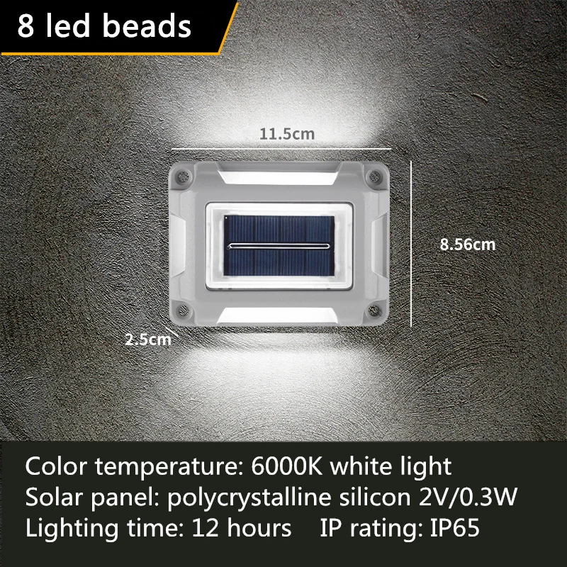 

Solar Lights Outdoor Wall Lamp Outdoor Waterproof IP65 High Brightness Led Garden Courtyard Atmosphere Ground Lamp Dual-use