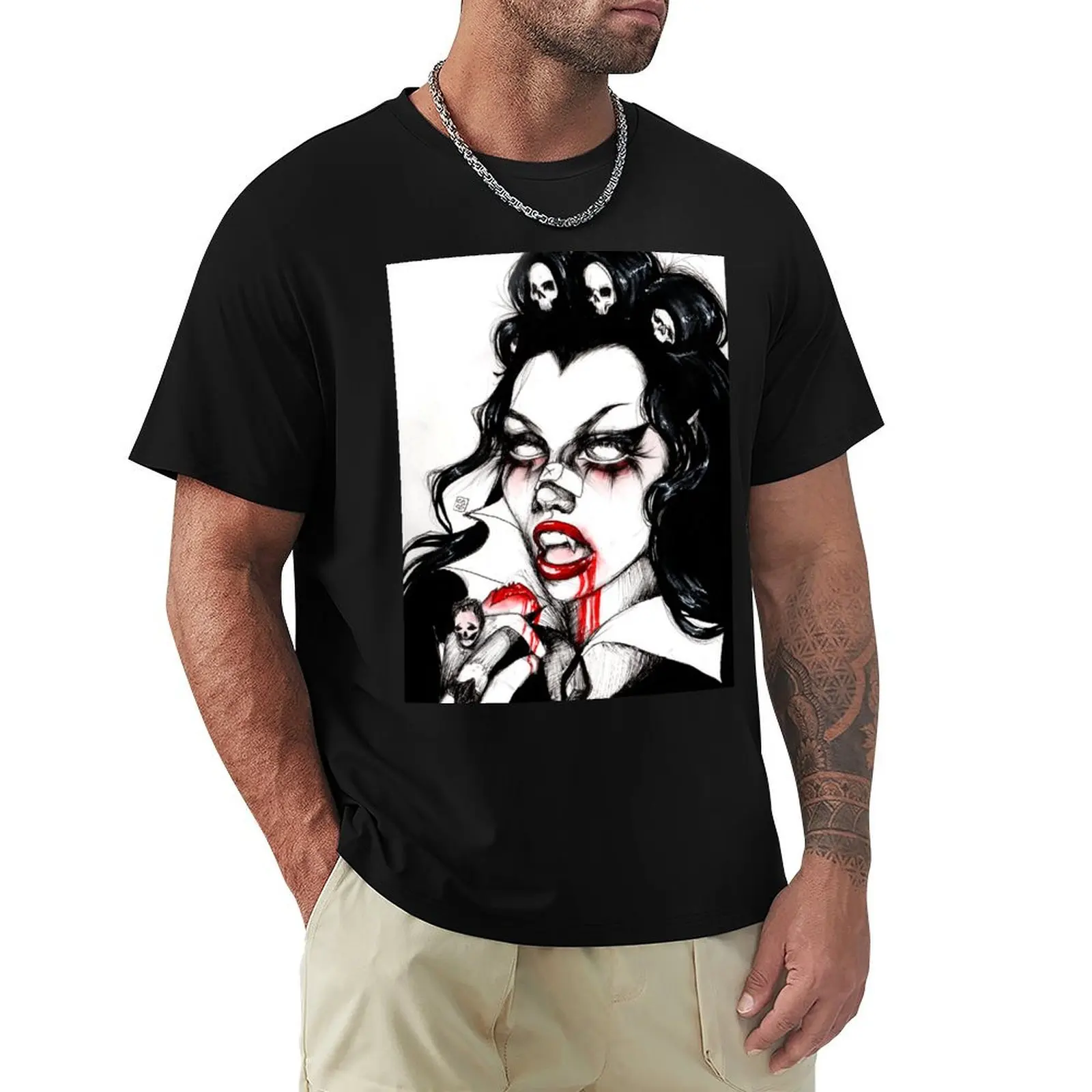 

1800's VAMP T-Shirt blue archive Blouse mens designer clothes