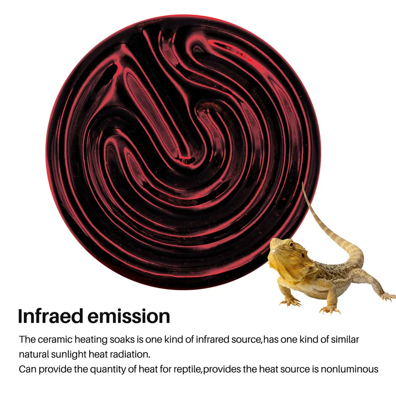 E27 Pet Heating Lamp Black In-Frared Ceramic Emitter Heat Light Bulb Pet Brooder Reptile Mini Infrared Lamp 25/50/75/100W