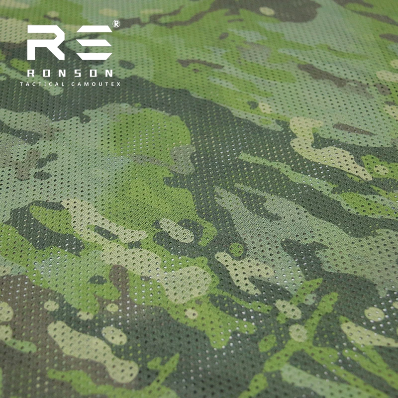 Mesh fabric 120gsm MCTP/MCBK CAMO camouflage fabric tactical tricot fabric mesh for printed