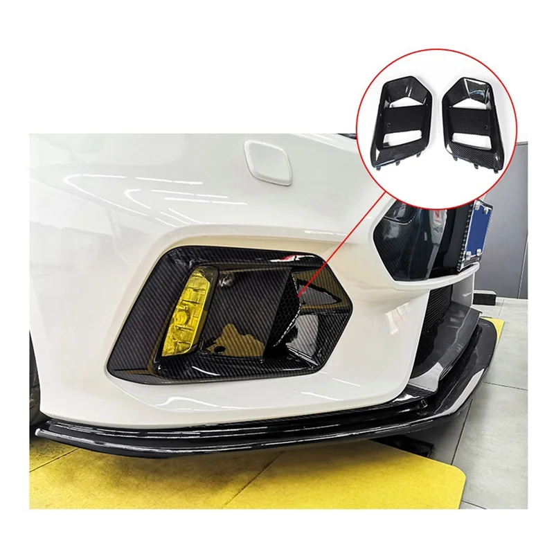 

ABHY-для Ford Focus RS 2015-2018 внешние аксессуары для автомобиля, рамка противотуманных фар, крышки противотуманных фар, решетка противотуманных фар, вид из углеродного волокна