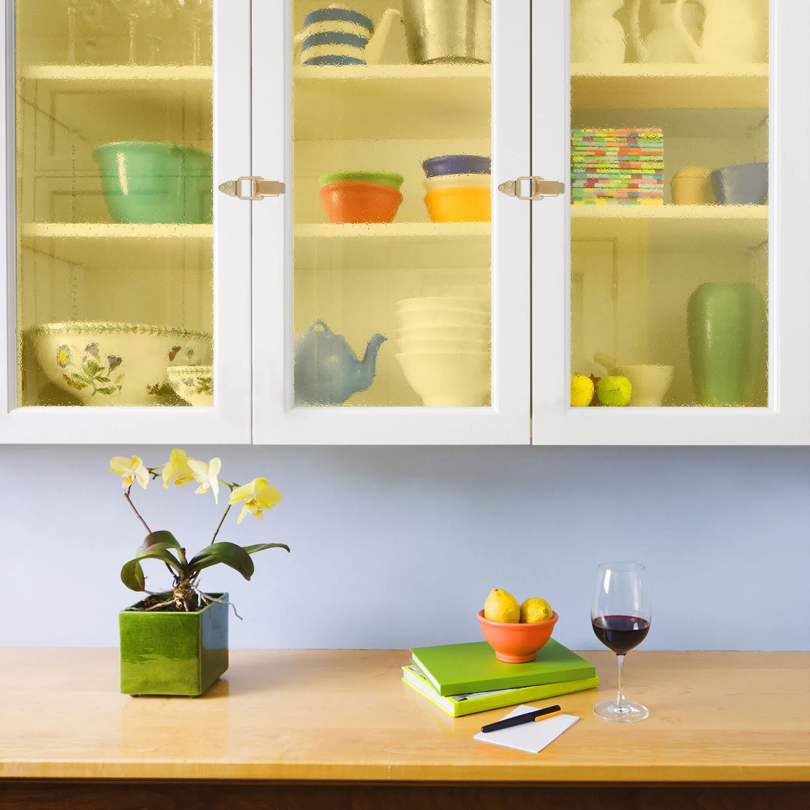 

12Pcs Retro Green Bronze Iron Hasp Lock Easy Install Functional for Case Box Chests Toggle Latch Iron Spring Loaded Toggle Latch