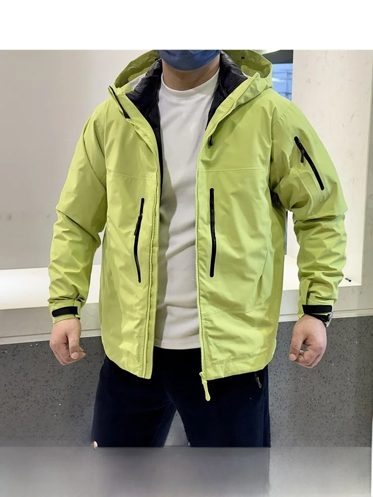 

Alfa Climbing Series Men's down Jaet Windproof Water-Resistant Tee-In-One Full-Seal Du down Coat Youth Faion Regular ...