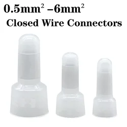 50-200PCS CE1 CE2 CE5 Closed End Crimp Caps End Wire Connector Nylon Crimp Caps Cable Terminals 22-16 16-14 12-10 AWG