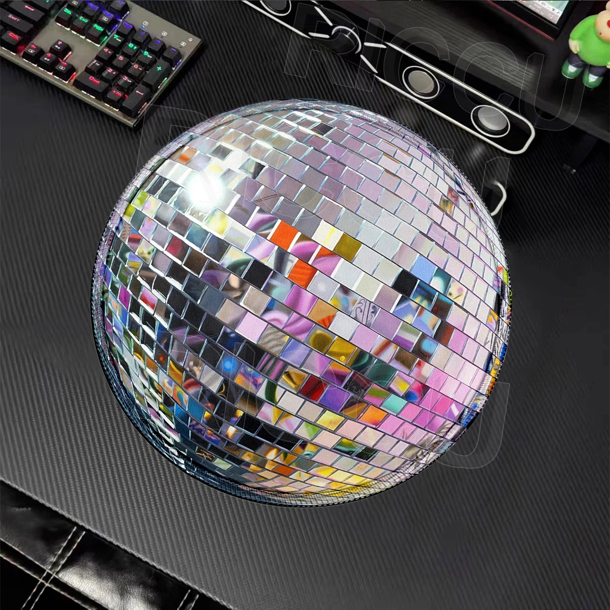 Round Disco Ball Mouse Pad Aesthetic Desk Accessories Office Laptop Computer Mousepad Gamer Soft Office Small Carpet Table Mat