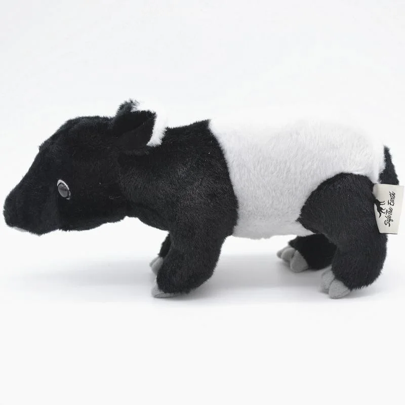 

Simulated Animal Malayan Tapir Tapirus Indicus Asian Tapiridae Plush Toy Stuffed Doll Nature Model Girl Boy Gift