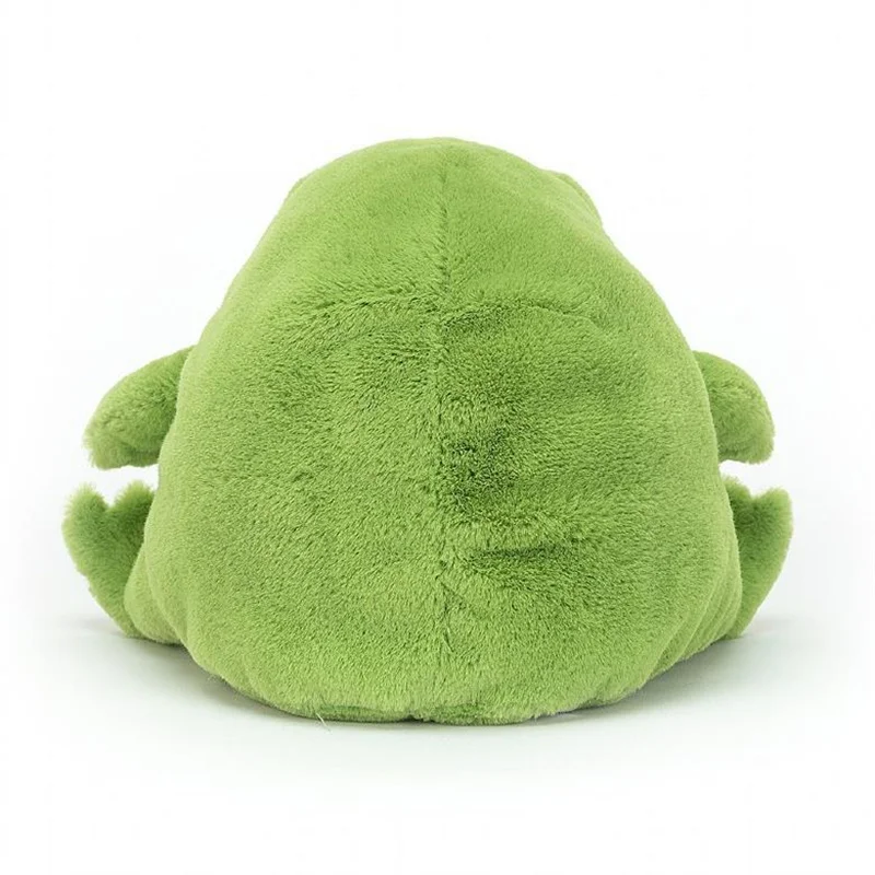 Cartoon Green Frog Stuffed Animal Plush Toy with Crystal Super-Soft 3D PP Cotton Filling Cuddly Pillow Ideal as a Birthday Gift