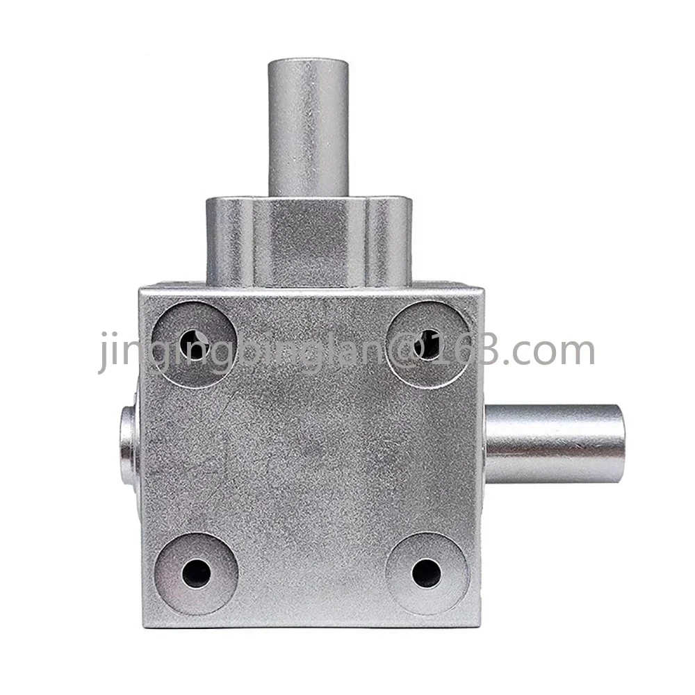 T-Type 20MM Diameter Output Shaft 2.5 Module 16 Tooth 90 Degree Commutator Small Right Angle Steering Gear Box Reversing Gearbox