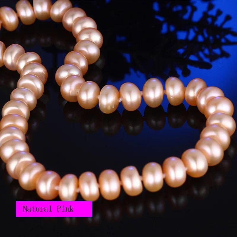 HENGSHENG High Luster 8-9mm 100% Natural Fresh water Pearl Necklace Long 45cm for Women Girls Birthday /Wedding Pearl Jewelry