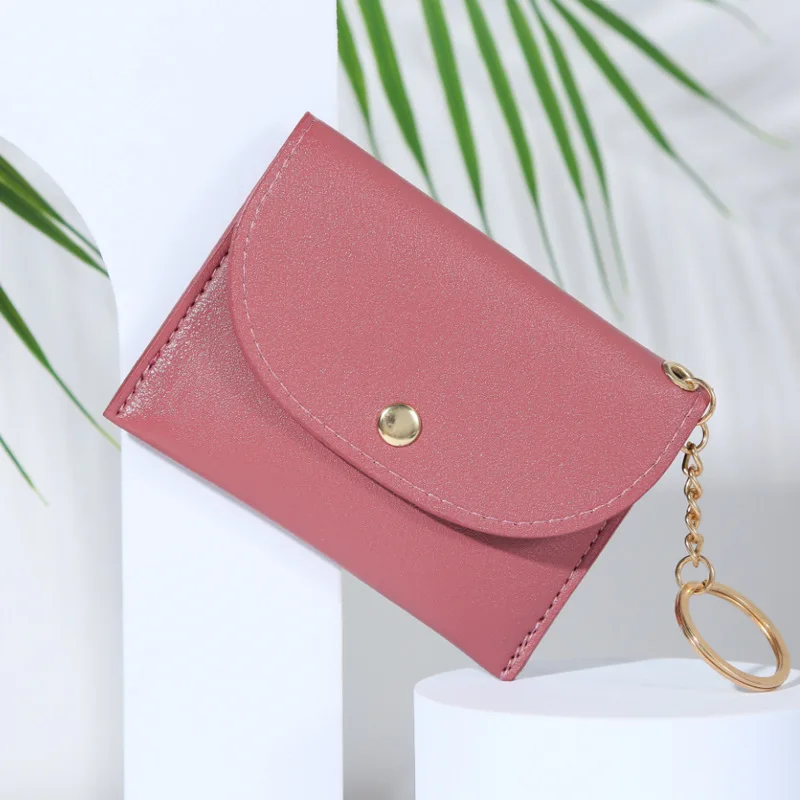 Fashionable New Envelope Card Bag Women's Purse Simple Fashion Classic Solid Color Zipper Purse Female Ins Portable