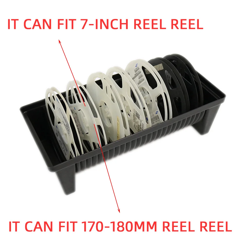 Q-RT1 ESD Tray 10PCB Safety Protection SMT Reel Storage For Coil 180mm SMD Box Rack Reel Keeper Holder