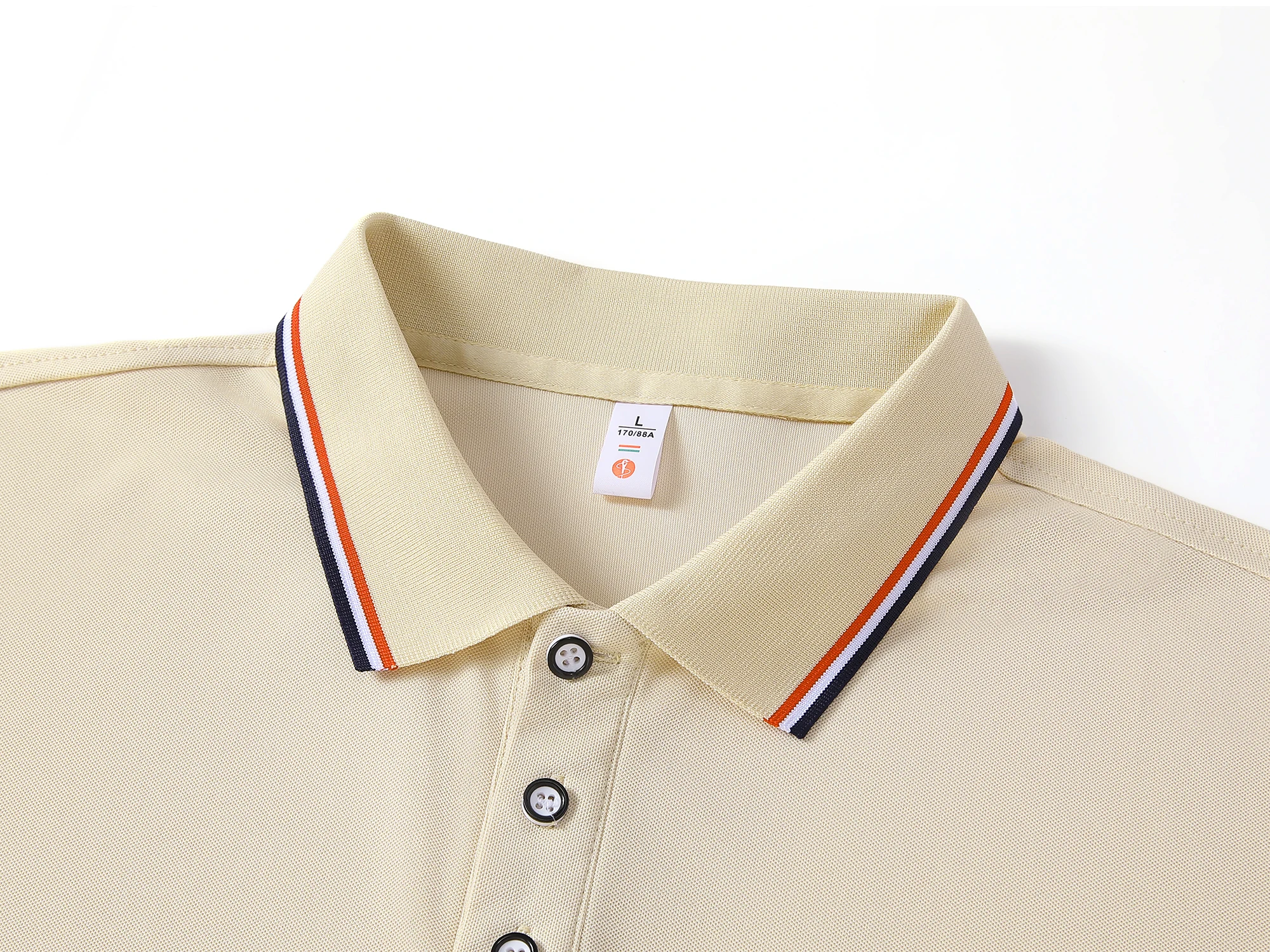 

Men's and Women's Polo Shirts Summer Striped Lapel Collar T-shirts Business Breathable Trend Brand Striped Cuffs Short Sleeves
