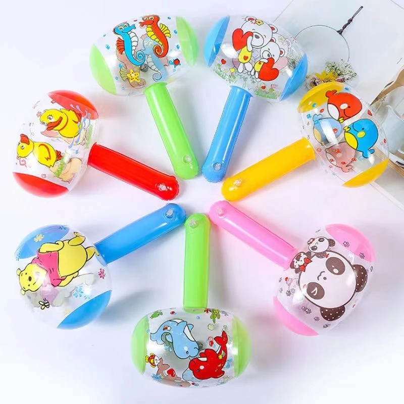 

Random color 22cm inflatable small hammer toy, pinch the hammer will ring, decompression toys and party gifts