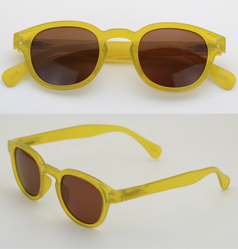 Meeshow Marken-Sonnenbrille mit Blendschutz für Damen und Herren, modisches Design, runder Rahmen, UV-Schutz, Nylon-Gläser – Detail 10