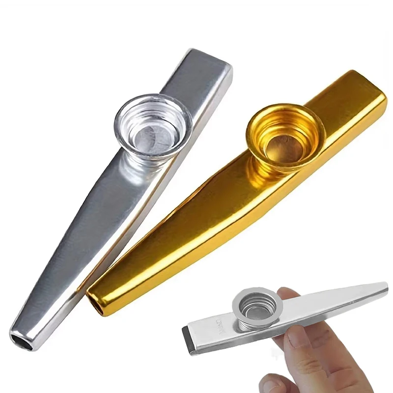 

1pc Metal Kazoo Portable Musical Instruments for Leisure Entertainment Hum Festival Party Gathering Performing Instruments TMZ