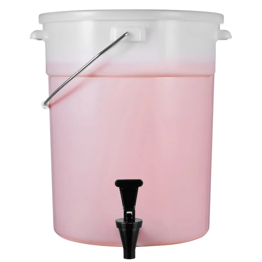 

Beverage Server 5 Gallon Party Drink Holder Durable Plastic Water Dispenser with Tap and Cover Suitable for Iced Tea Lemonade a