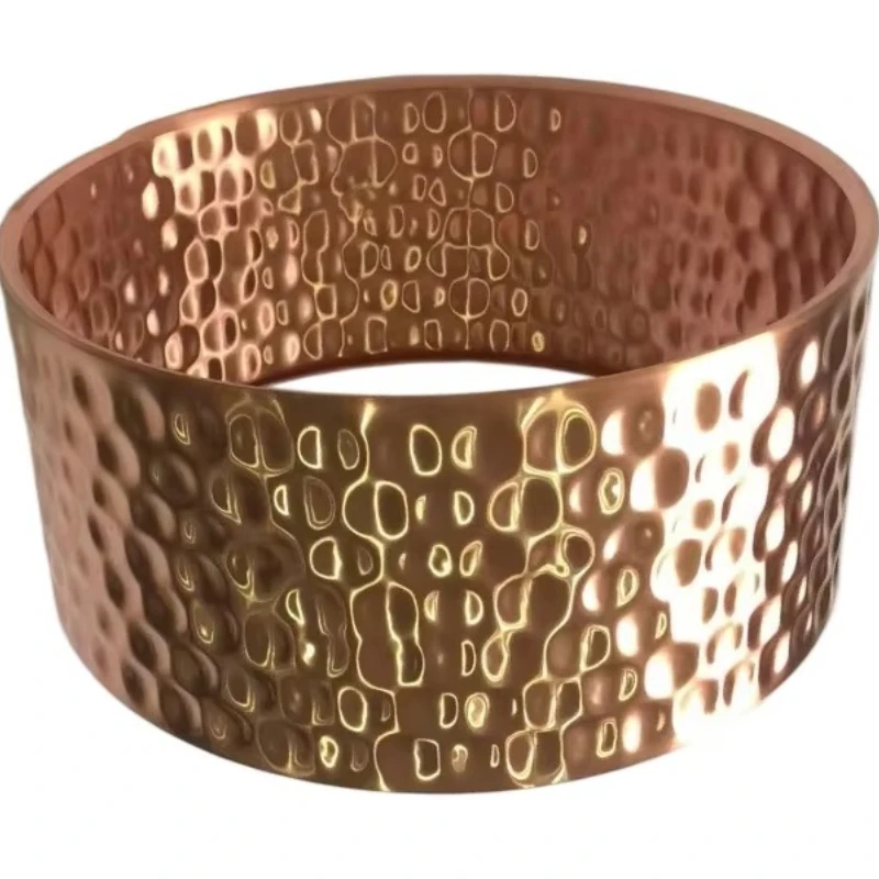 14-Inch rose gold embossed snare drum copper shell Made in China