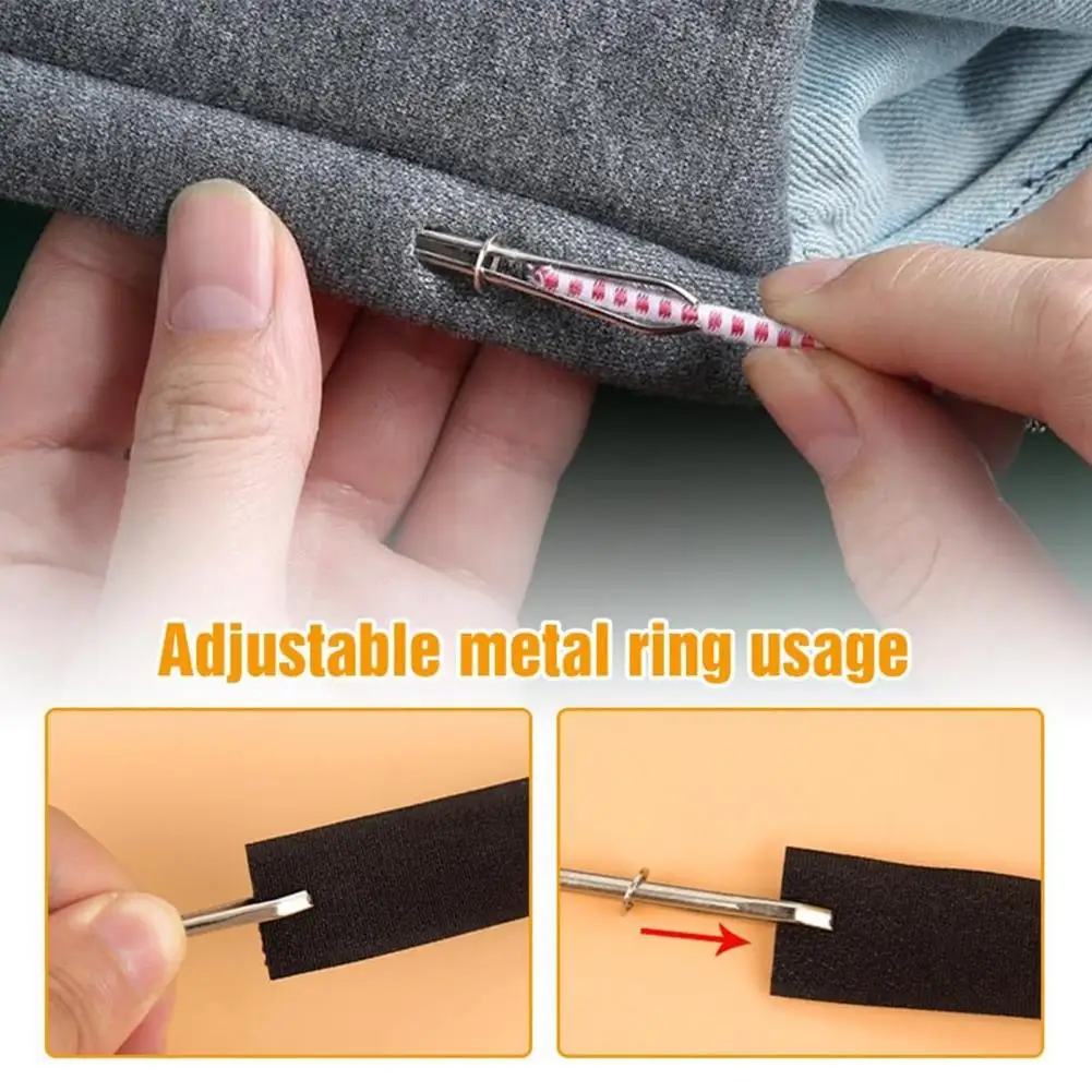 6 Pcs Rope Threader Clip Stainless Steel Rope Threader Convenient Drawstring Threading Tool with Tweezer DIY Rope Threading Clip