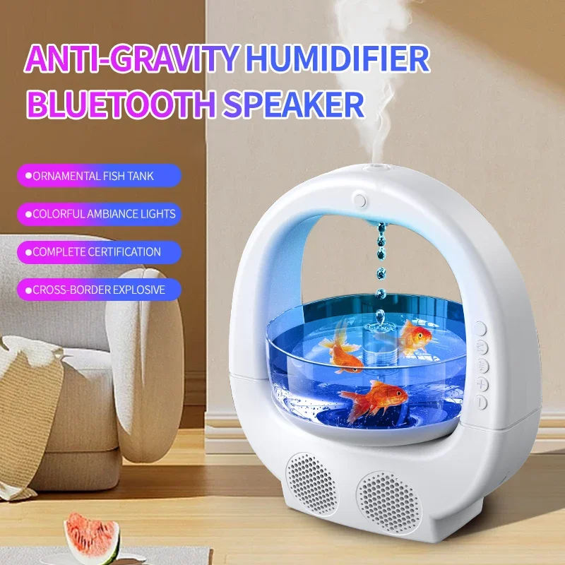 Anti Gravity H2o mini led humidifier mist air cleaner jellyfish volcanic humidifier aroma diffuser rain cloud humidifier