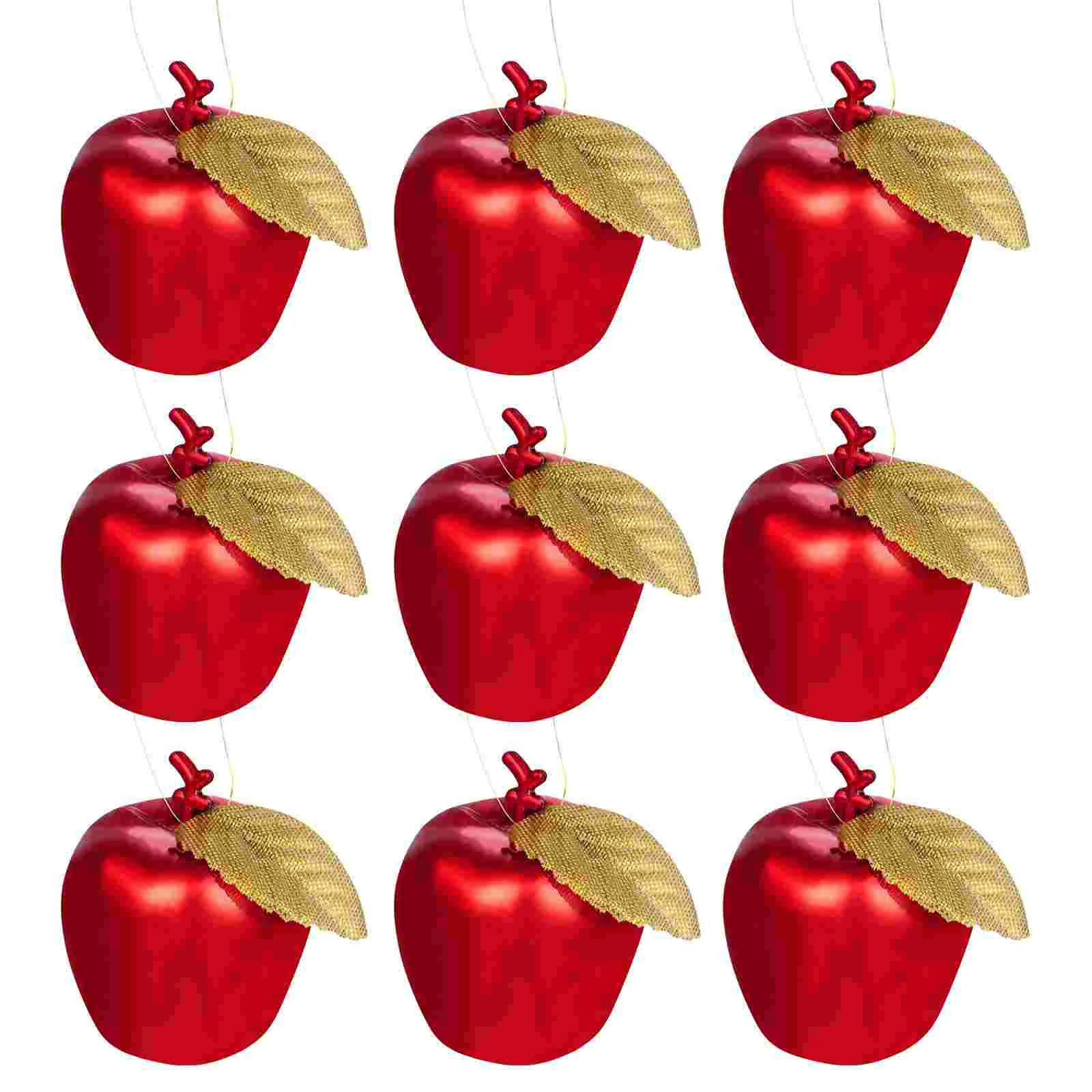 24 Pcs Christmas Tree Apple Pendant Wreath Pendants Apples Decor Ornaments -Shape Hanging Xmas Decorations -shaped