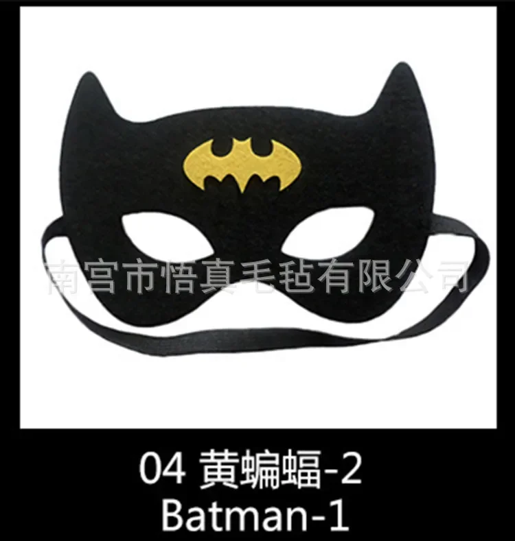 DC Anime Figure Batman Superman Wonder Woman The Flash Halloween Party Felt Blindfold Mask Children\'s Toy Birthday Gifts