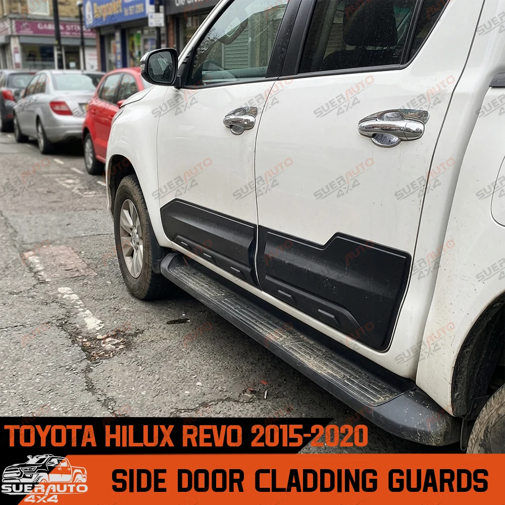 

Matte Black Side Body Protector Cover Door Body Cladding Guard For TOYOTA HILUX REVO 2015-2020 Double Cab Car Accessories