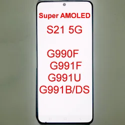 Super AMOLED Display LCD Substituição da tela sensível ao toque, digitalizador, S21, 5G, G990F, G991F, G991U, G991B, DS, 6,2 polegadas