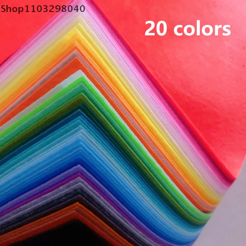 

20 листов мягкой фетровой ткани толщиной 1 мм, разные цвета, для поделок и шитья своими руками