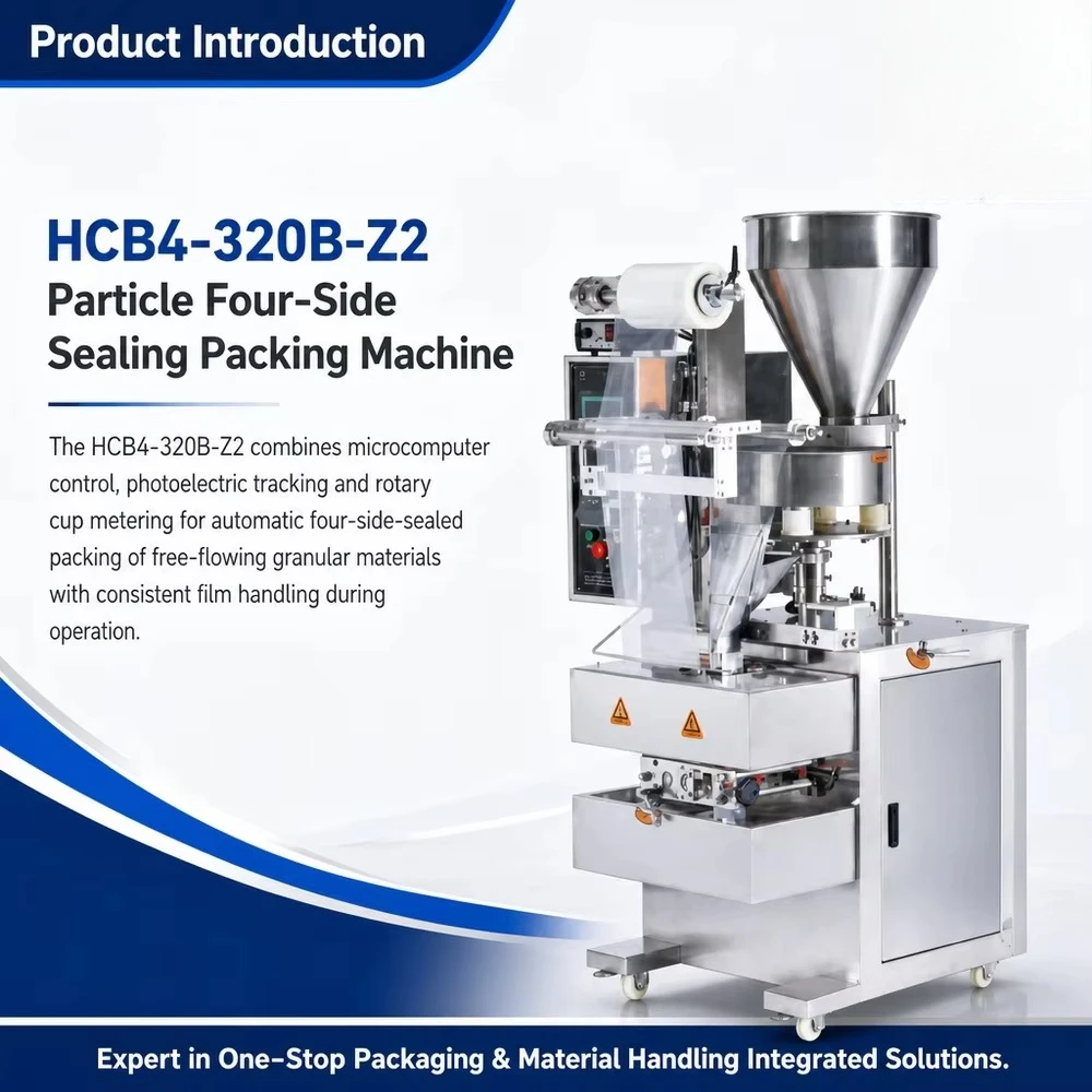 MUJIU HCB4-320B-Z2 Automatic High-Accuracy Four-Side Sealing Rotary Cup Dosing Sachet Filling Machine for Tea Chemical