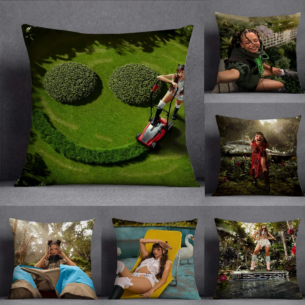 Funda de almohada Singer Nina Chuba Ich Lieb Mich, funda cuadrada para cojín de sofá con estampado de doble cara, funda de almohada para dormitorio y mesita de noche