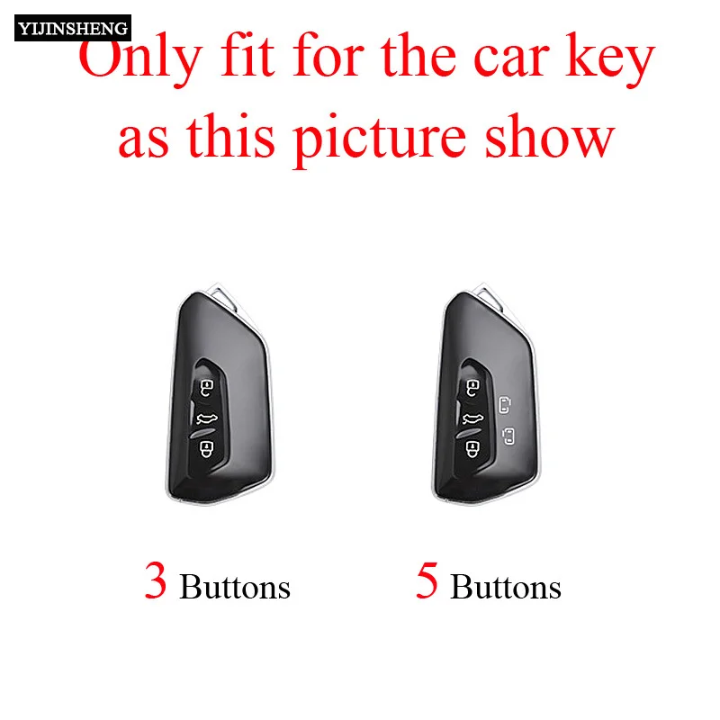 3 5 Buttons Metal Style Car Key Cover Case Shell For Volkswagen VW ID.4 ID.3 Golf 8 Teramont TALAGON Crider Viloran Original